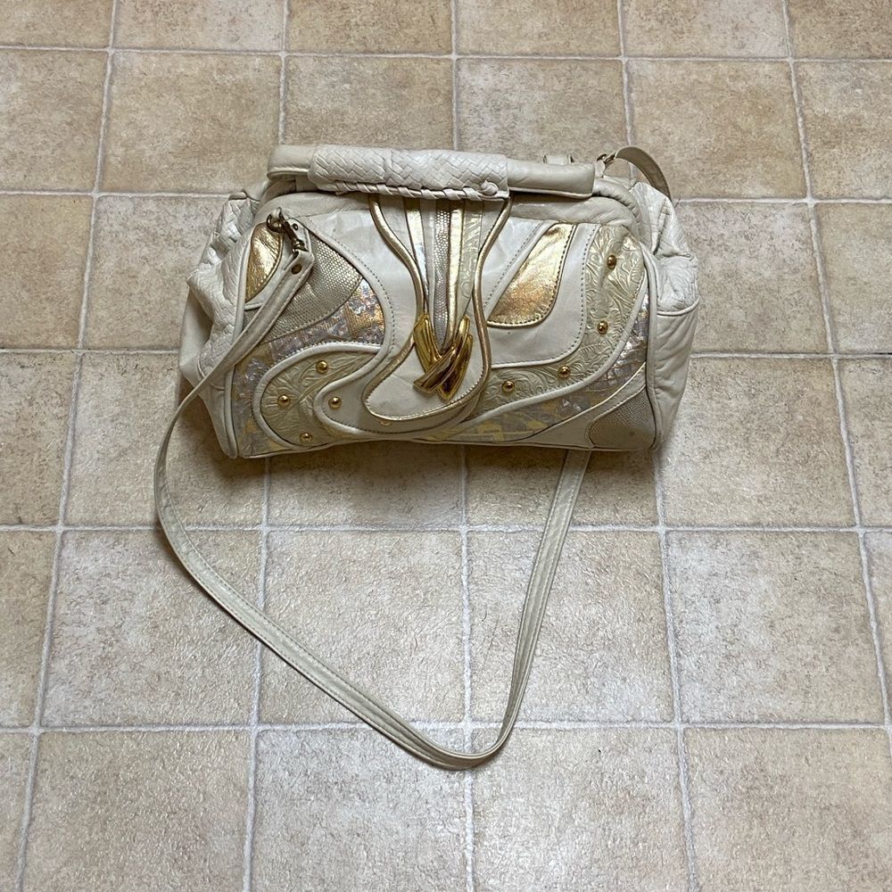 VINTAGE BAGS BY PINKY GENUINE LEATHER MADE IN USA WOMEN BAG